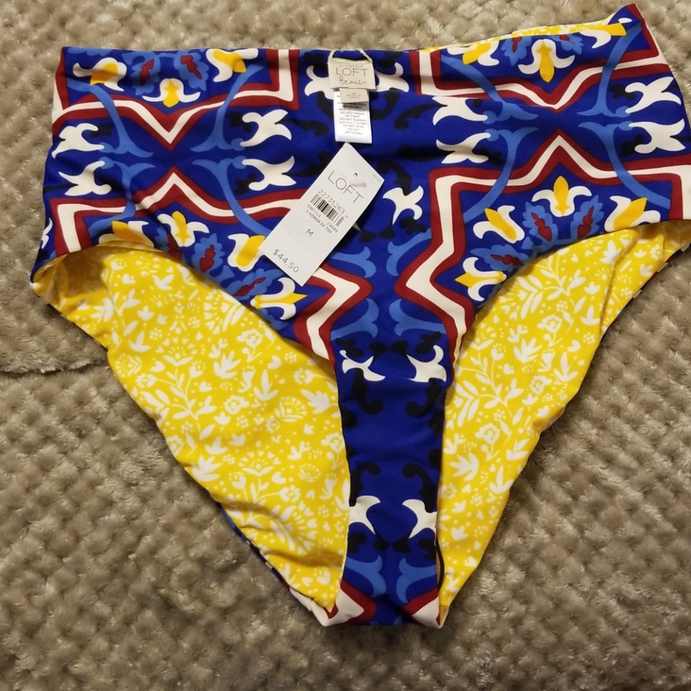 Loft High Waisted Reversible Bikini Bottom
